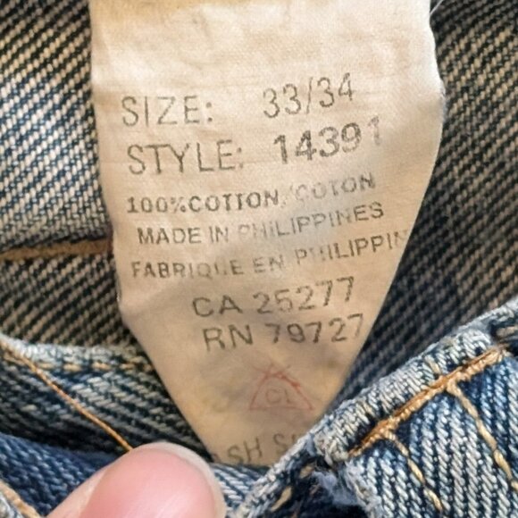90's Vintage Paco Sport Blue Jeans - Size: 34x28 - Picture 7 of 7
